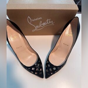 Authentic louboutin pigalle finzi Black patent heel Size 42